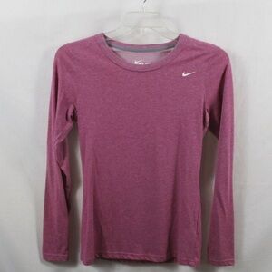 Nike Mauve Long Sleeve Dri Fit Work Out Top